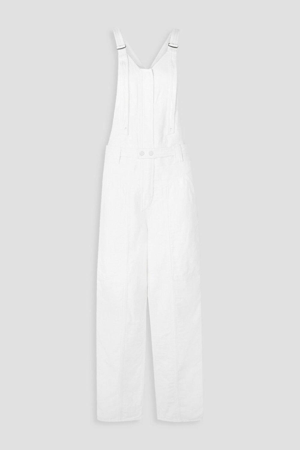 

Комбинезон Keisha широкого кроя из хлопка и льна с поясом ISABEL MARANT, белый