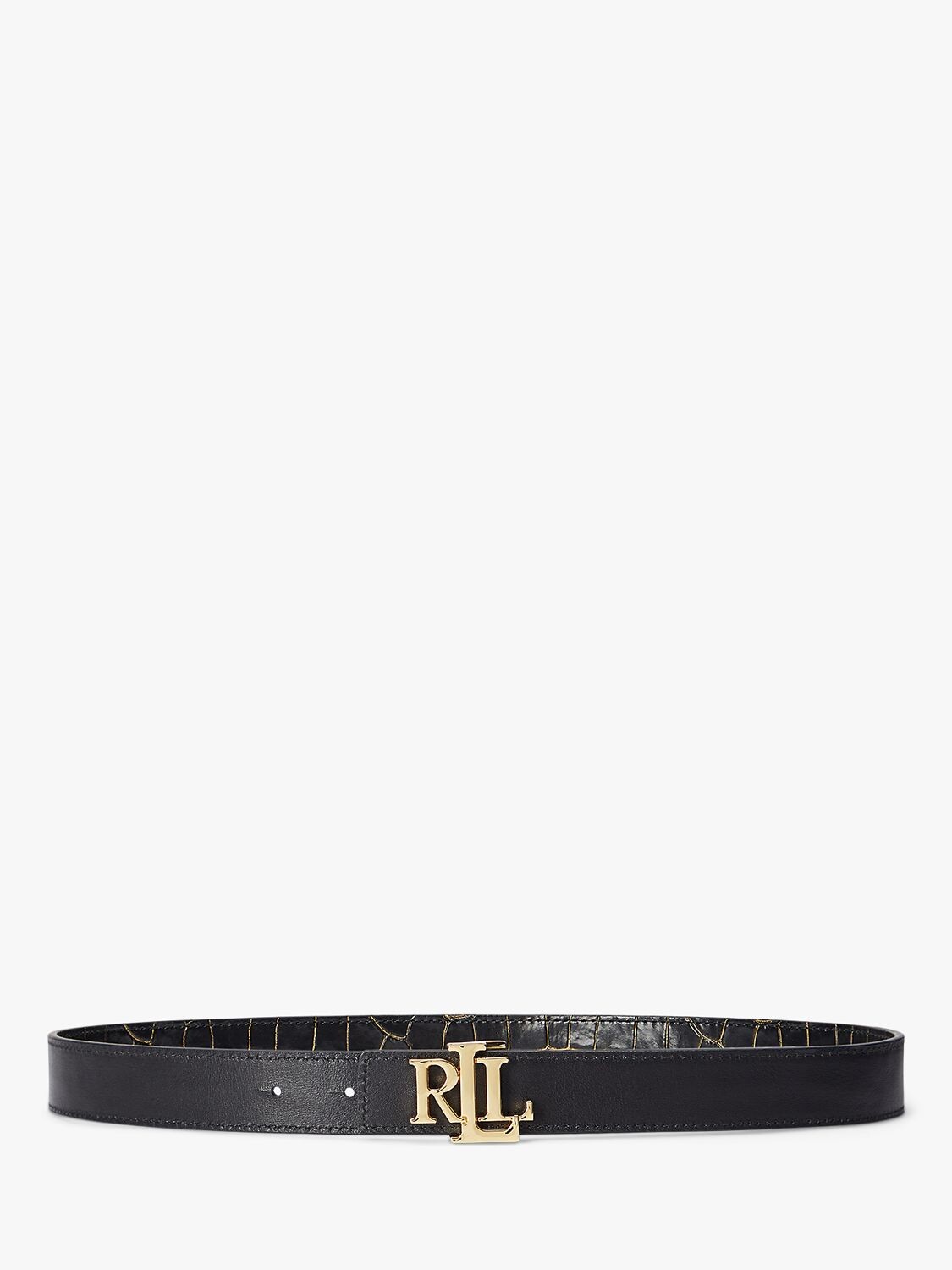 

Двусторонний кожаный ремень Lauren 30 Ralph Lauren, черное золото