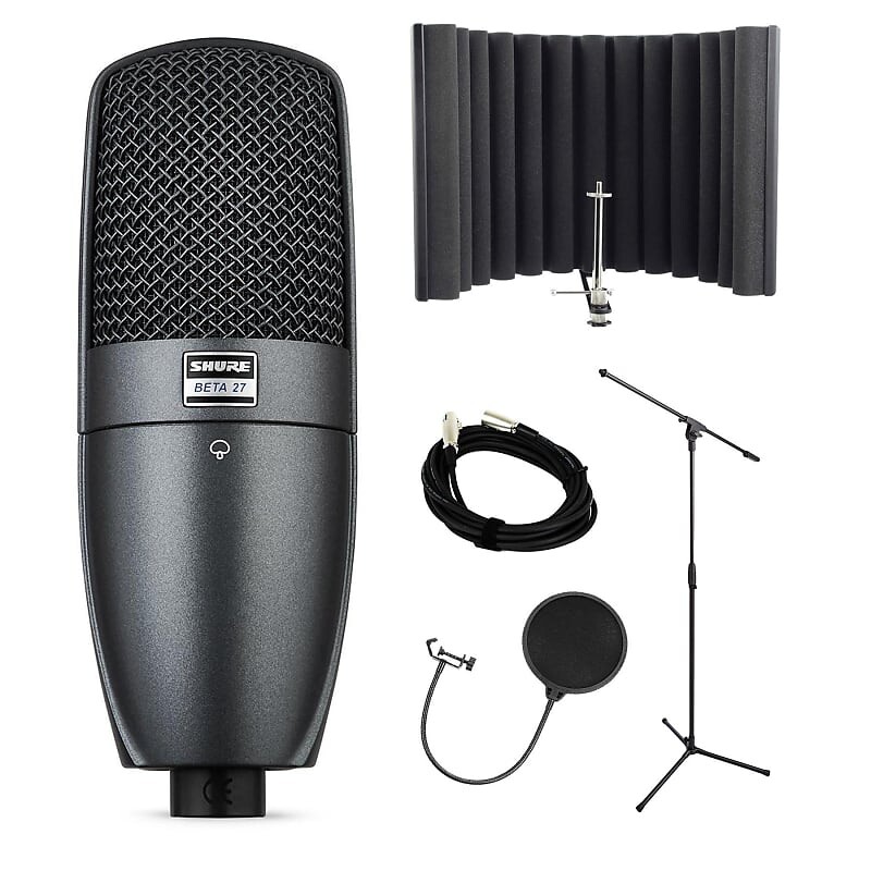 

Микрофон Shure Beta 27 Condenser Microphone Bundle with RF-X, Cable, Pop Filter, Stand