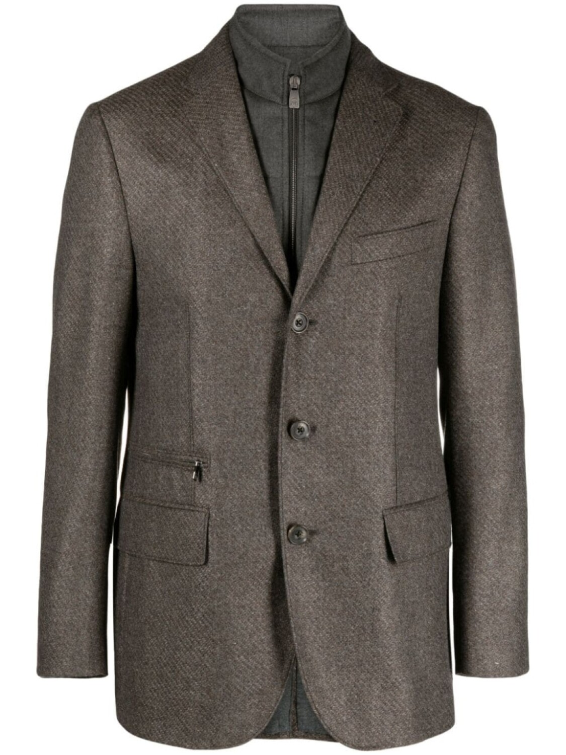 

Corneliani многослойный однобортный пиджак, серый