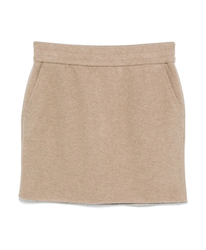

Юбка из смесовой шерсти с вышивкой Max Mara, коричневый