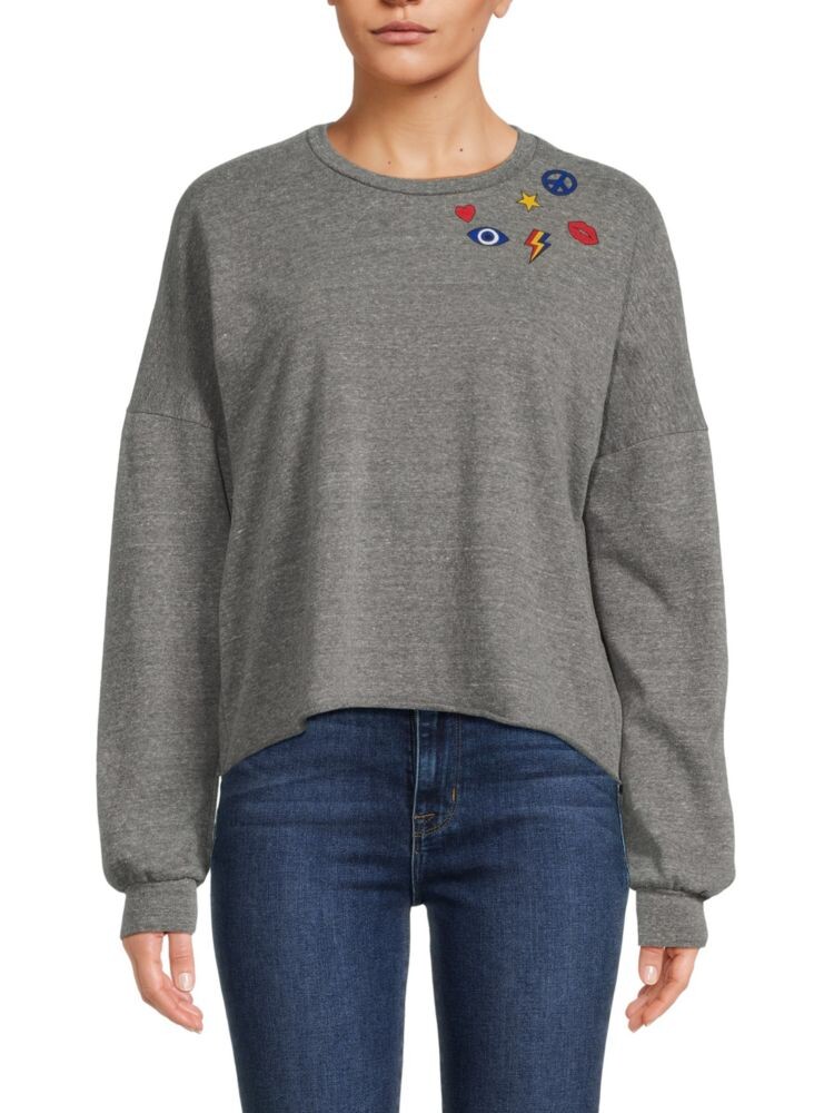

Свитер с рисунком мира Lauren Moshi, цвет Heather Grey