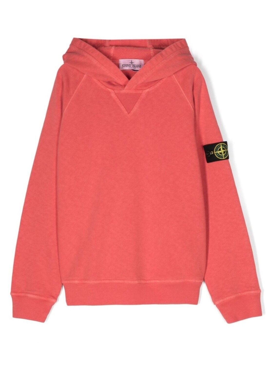 

Stone Island Junior худи с нашивкой Compass, красный