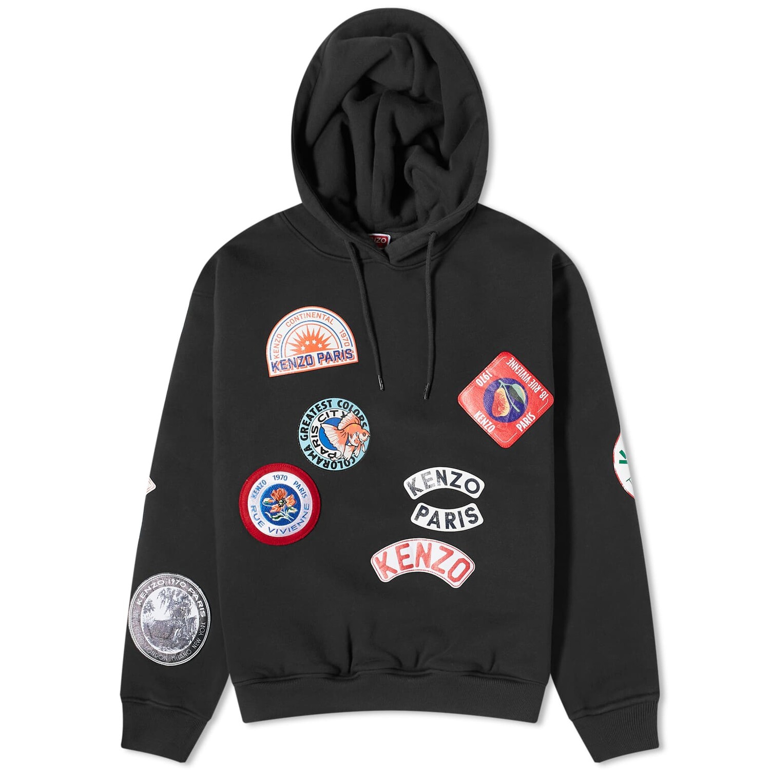 

Худи Kenzo Badges Regular, черный