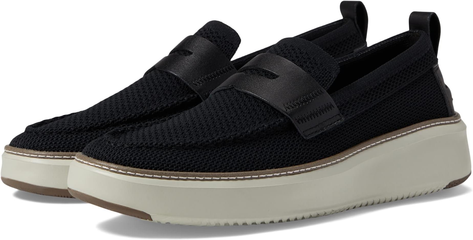 

Лоферы Grandpro Topspin Stitchlite Penny Loafer Cole Haan, цвет Black/Silver Birch