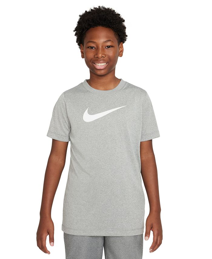 Футболка с рисунком Big Boys Dri-FIT Legend Nike, серый