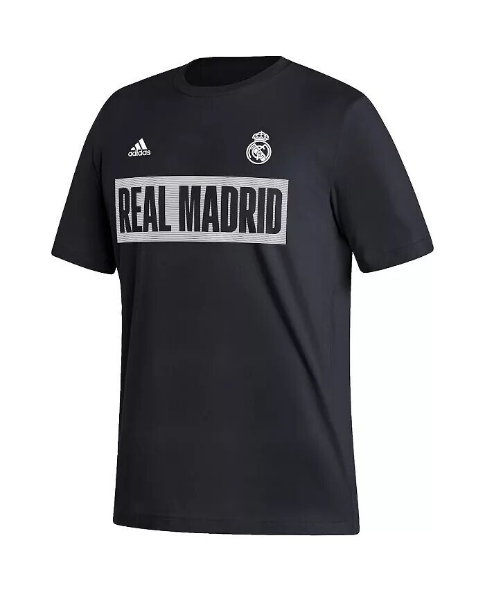 

Мужская черная футболка Real Madrid Culture Bar Adidas, черный
