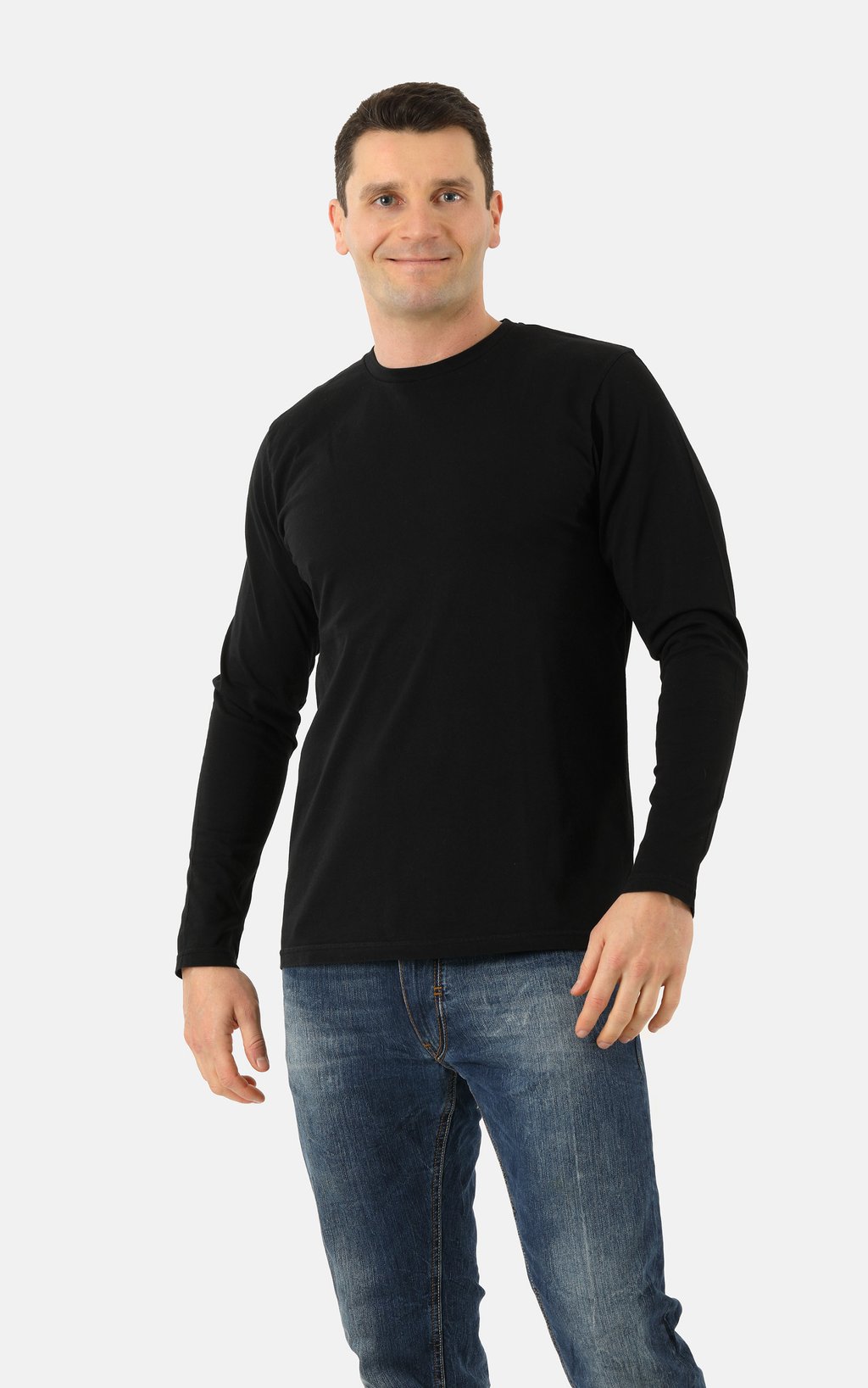 Рубашка с длинным рукавом RUNDHALS Albert Kreuz, цвет schwarz