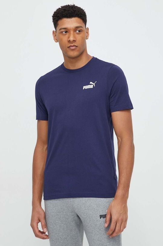 

Хлопковая футболка Puma, темно-синий