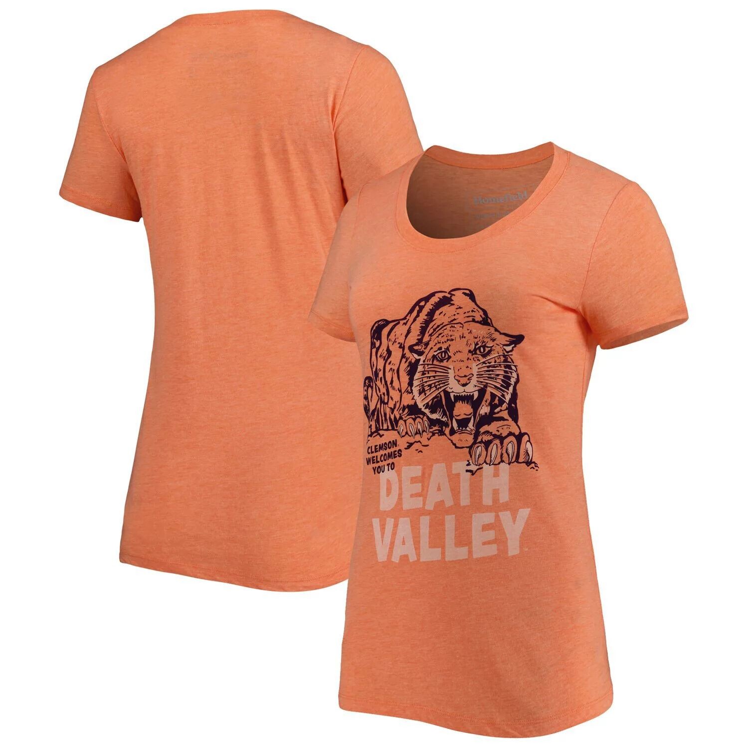 

Женская оранжевая футболка Homefield с принтом Clemson Tigers Vintage Tri-Blend