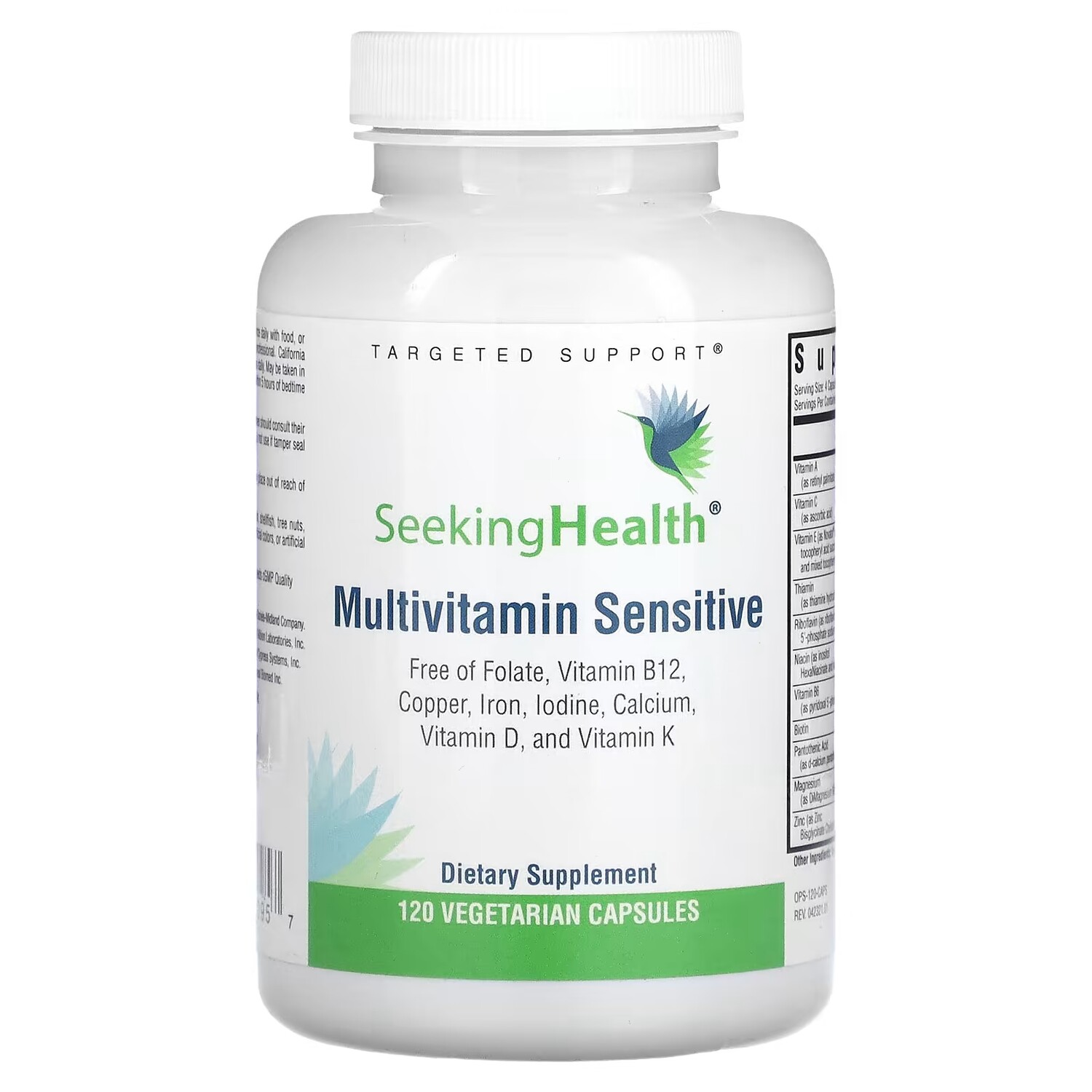 

Мультивитамины добавка Seeking Health для чувствительной кожи, 120 капсул