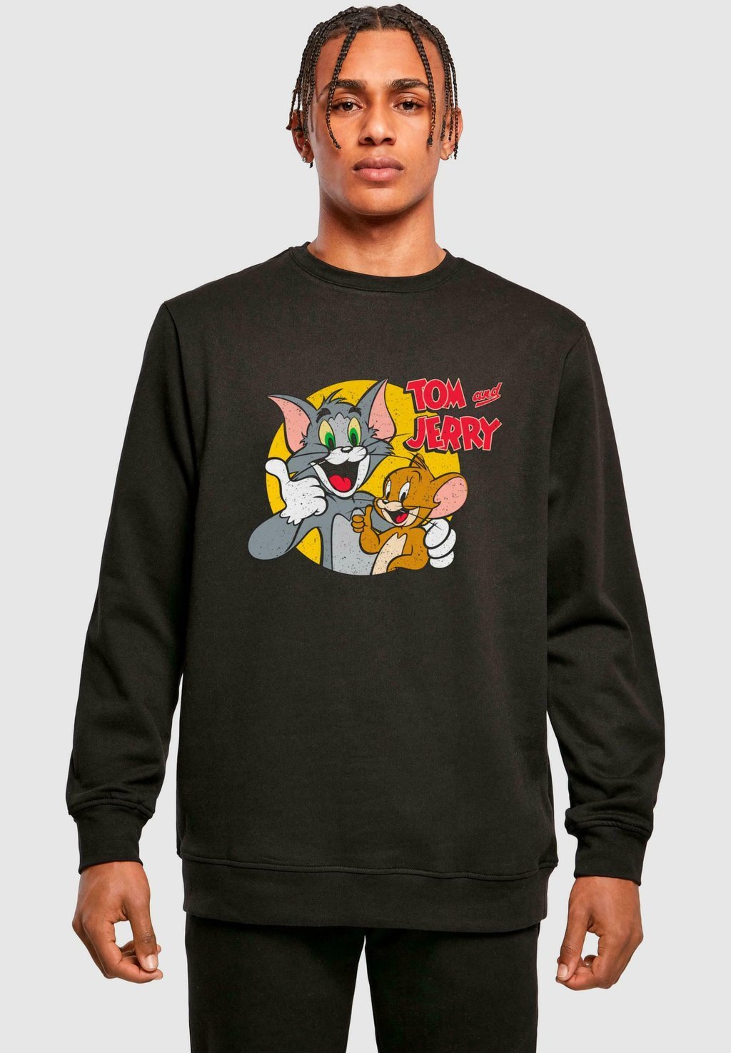 

Толстовка TOM AND JERRY THUMBS UP CREWNECK ABSOLUTE CULT, черный