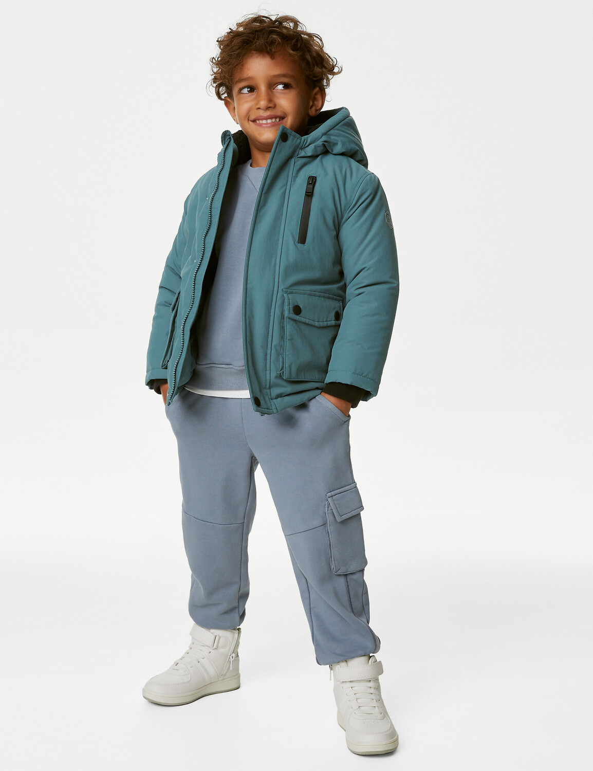 

Парка Stormwear с капюшоном (2–8 лет) Marks & Spencer, зеленый
