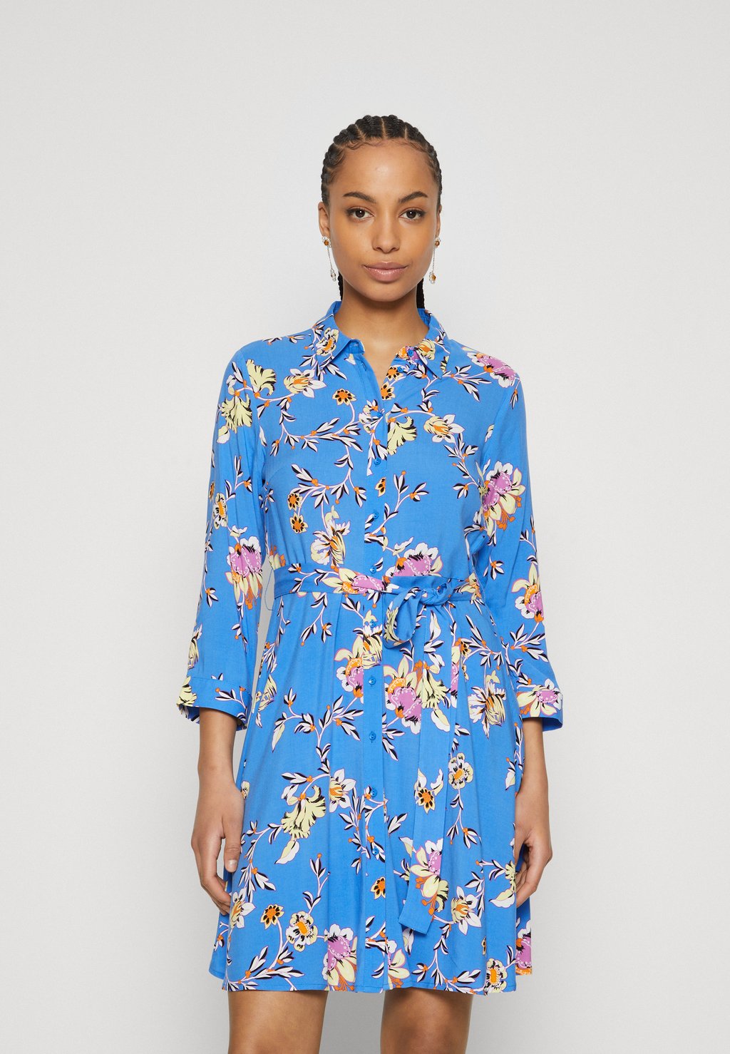 цена Платье-блузка YASSAVANNA 3/4 SHORT SHIRT DRESS, цвет palace blue