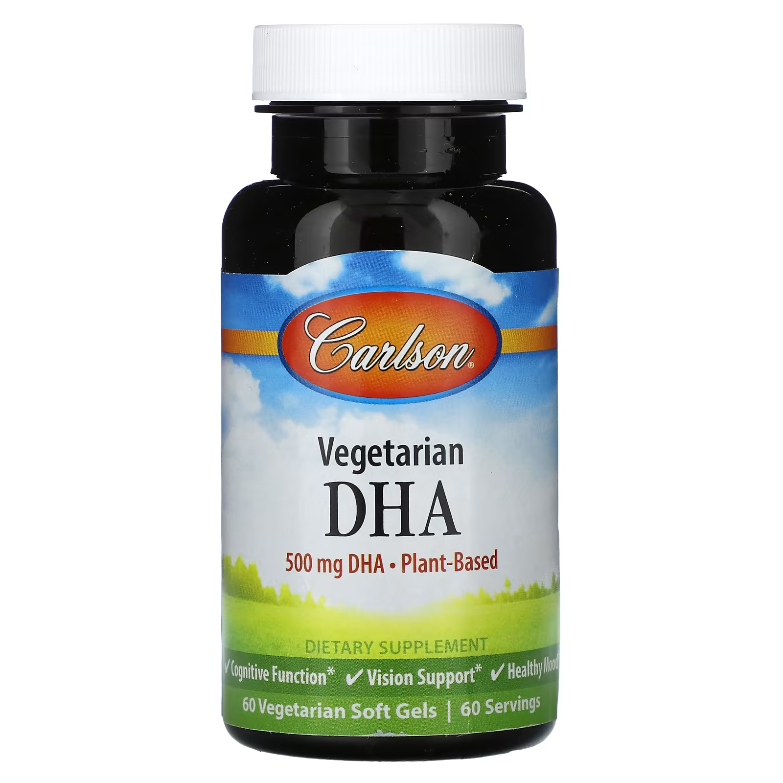 Пищевая добавка Carlson Vegetarian DHA 500 мг пищевая добавка carlson mother s dha 500 мг 60 мягких таблеток