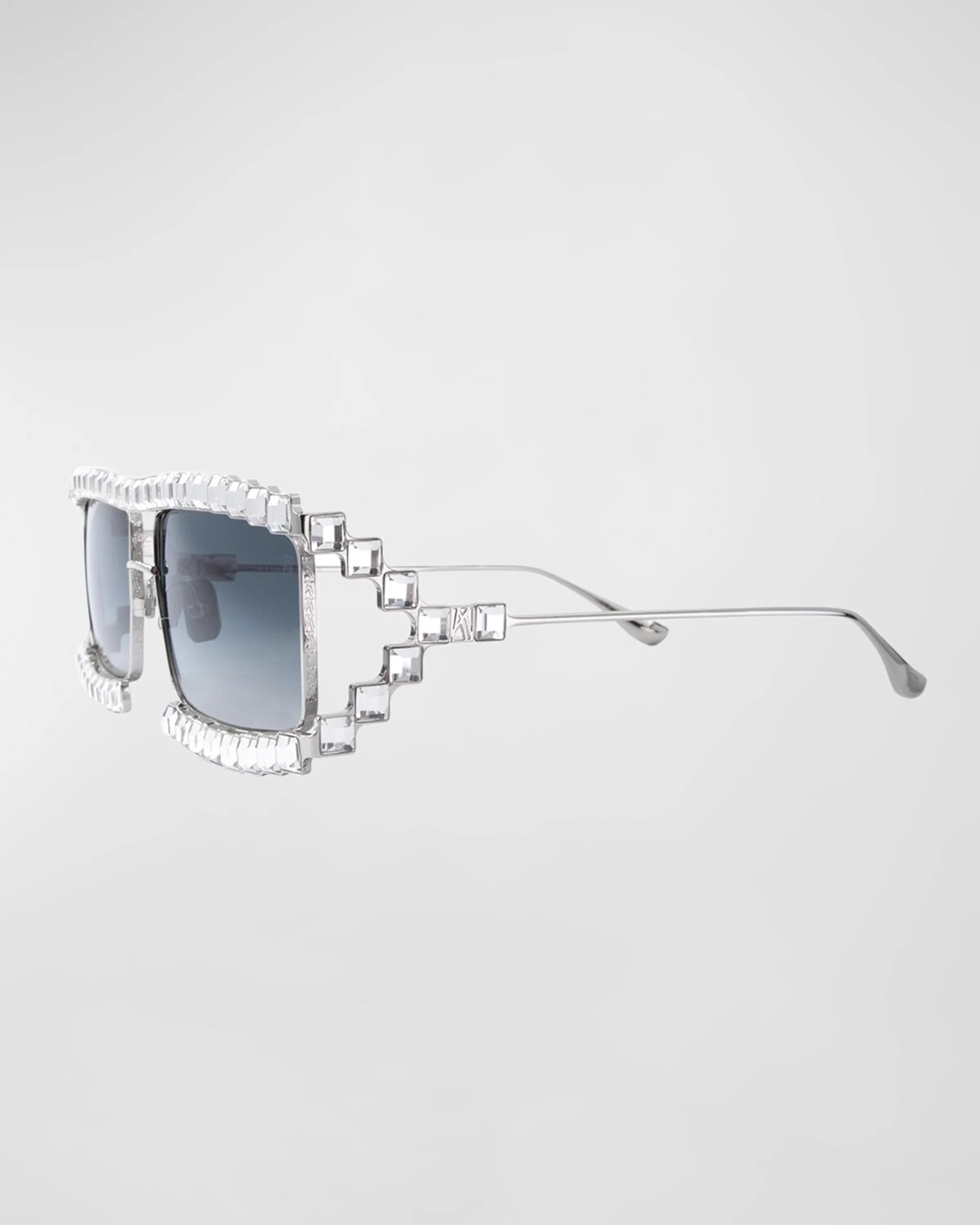 

Титановые солнцезащитные очки-авиаторы Crystal Boo Anna-Karin Karlsson, цвет White Gold