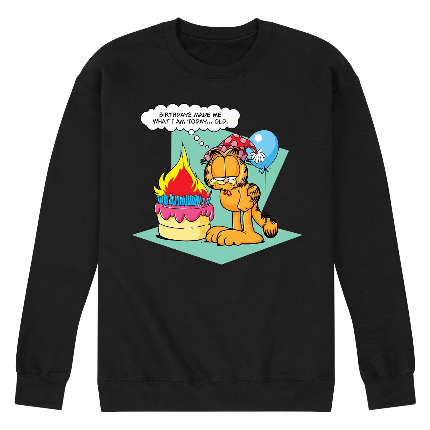 Мужская футболка с рисунком Garfield Birthdays Make Me Old Licensed Character