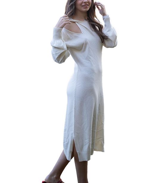цена Трикотажное платье Gaia Emilia George, цвет White
