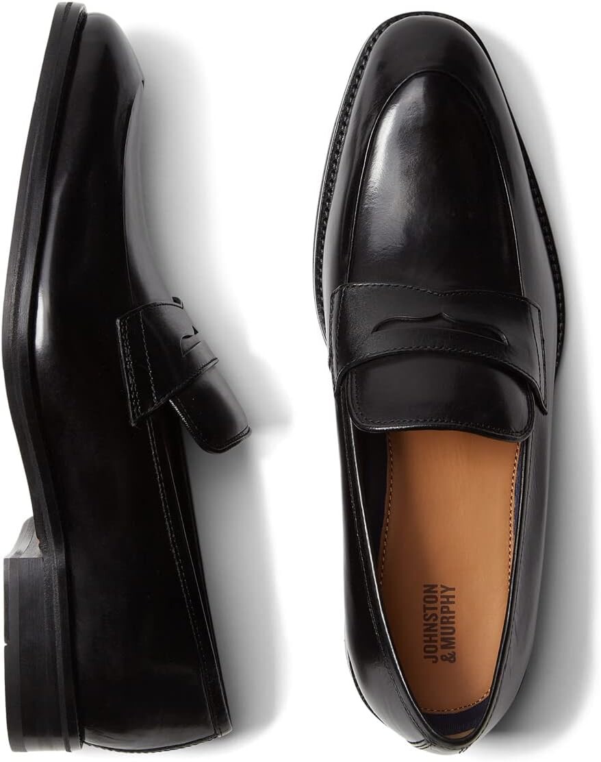 

Лоферы Meade Penny Johnston & Murphy, цвет Black Italian Calfskin