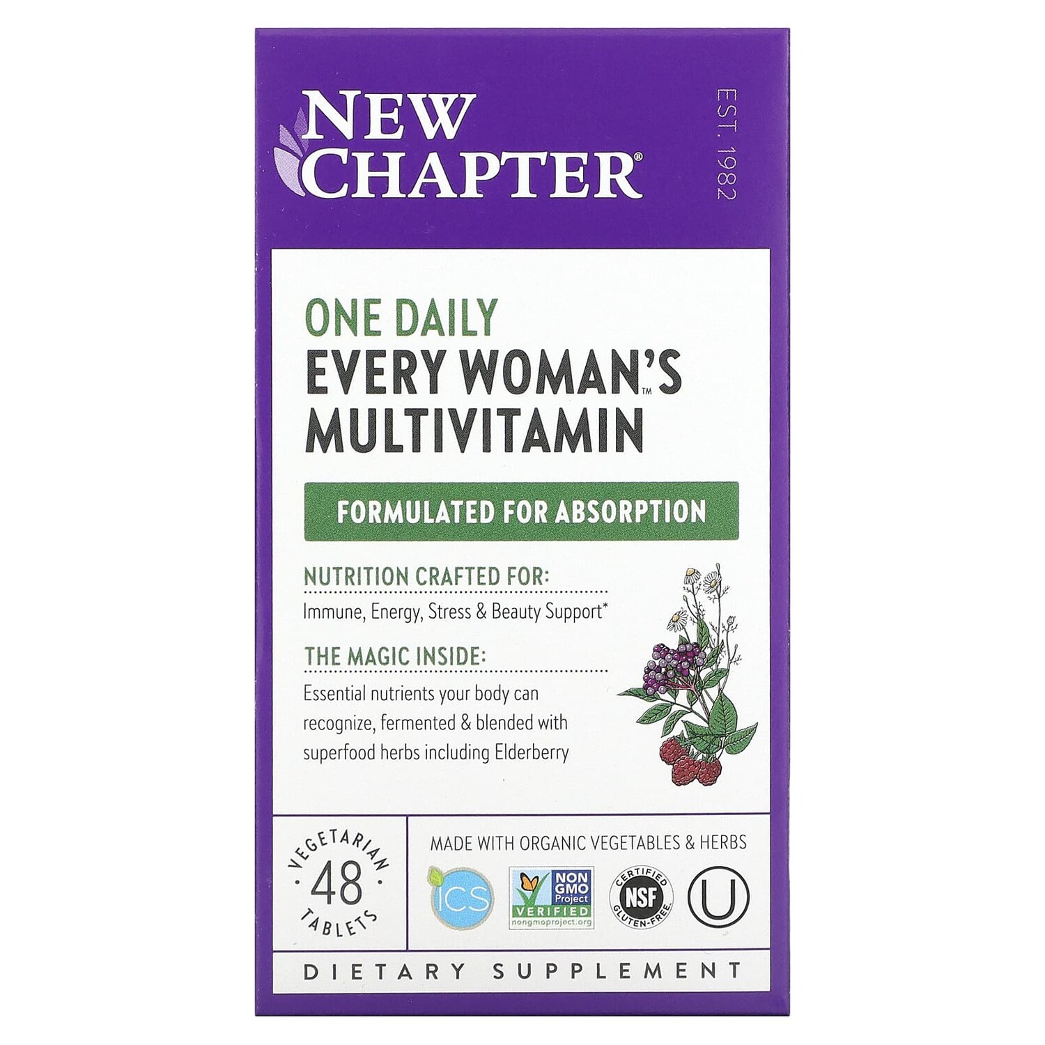 

Препарат Every Woman's One Daily Multi, 48 таблеток, New Chapter