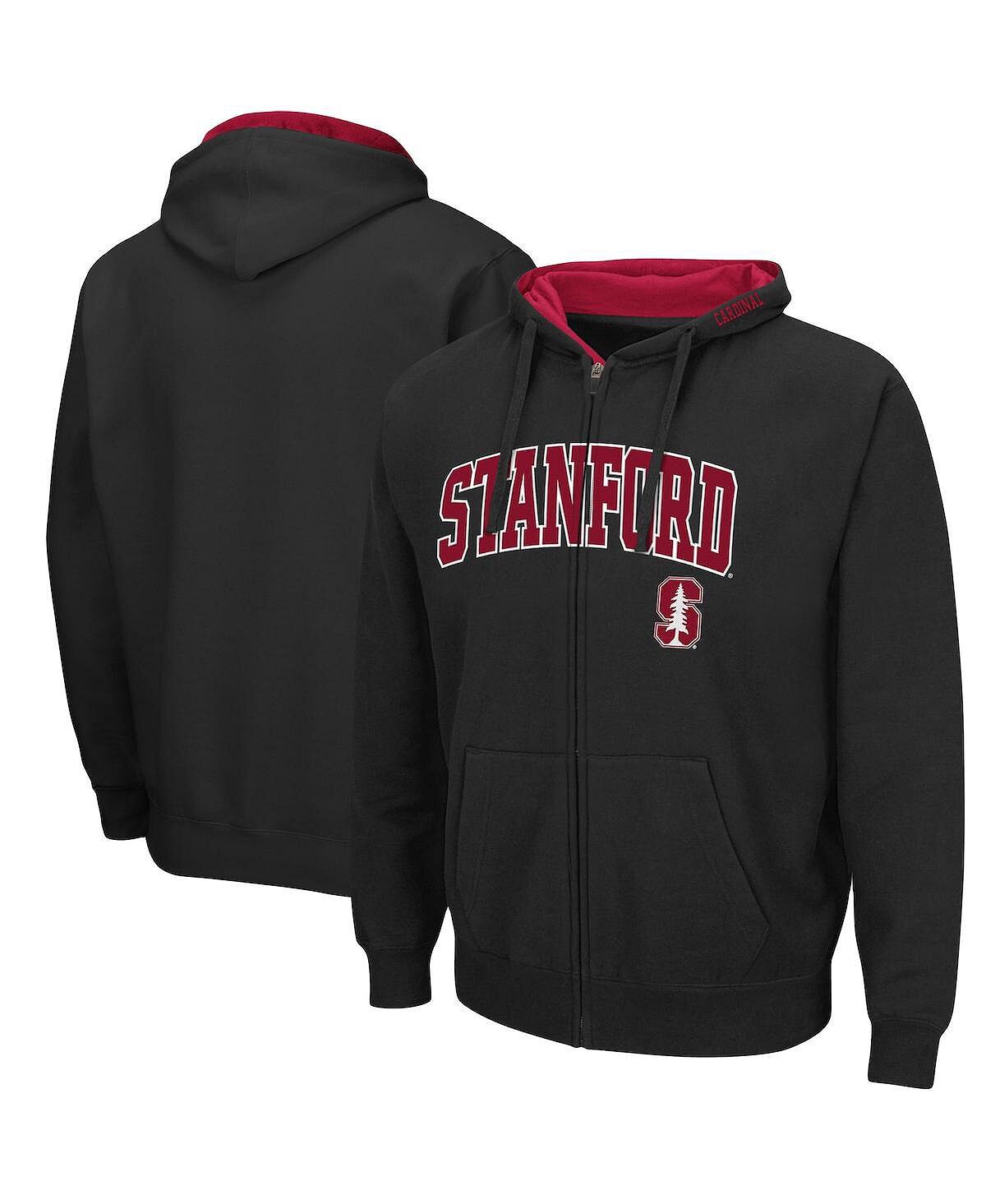 

Мужская черная толстовка с молнией во всю длину Stanford Cardinal Arch & Logo 3.0 Colosseum, Черный