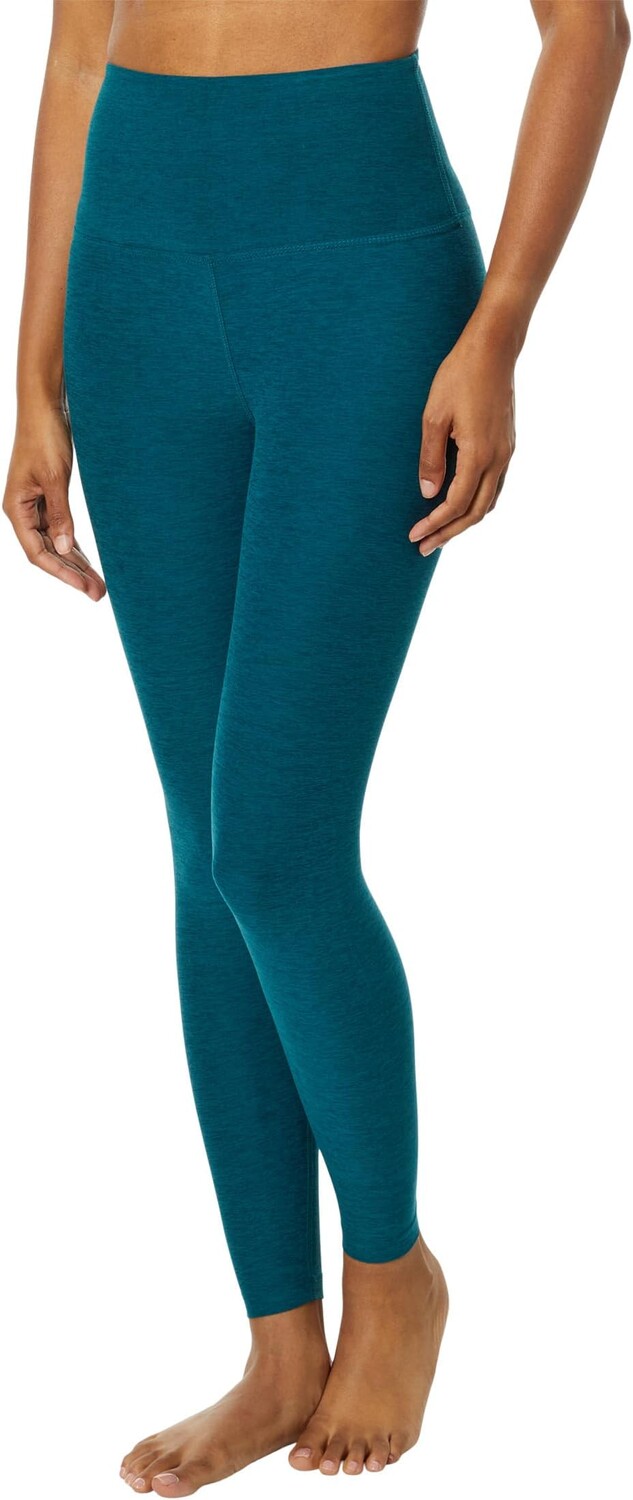 

Леггинсы миди с высокой талией Spacedye Beyond Yoga, цвет Lunar Teal Heather