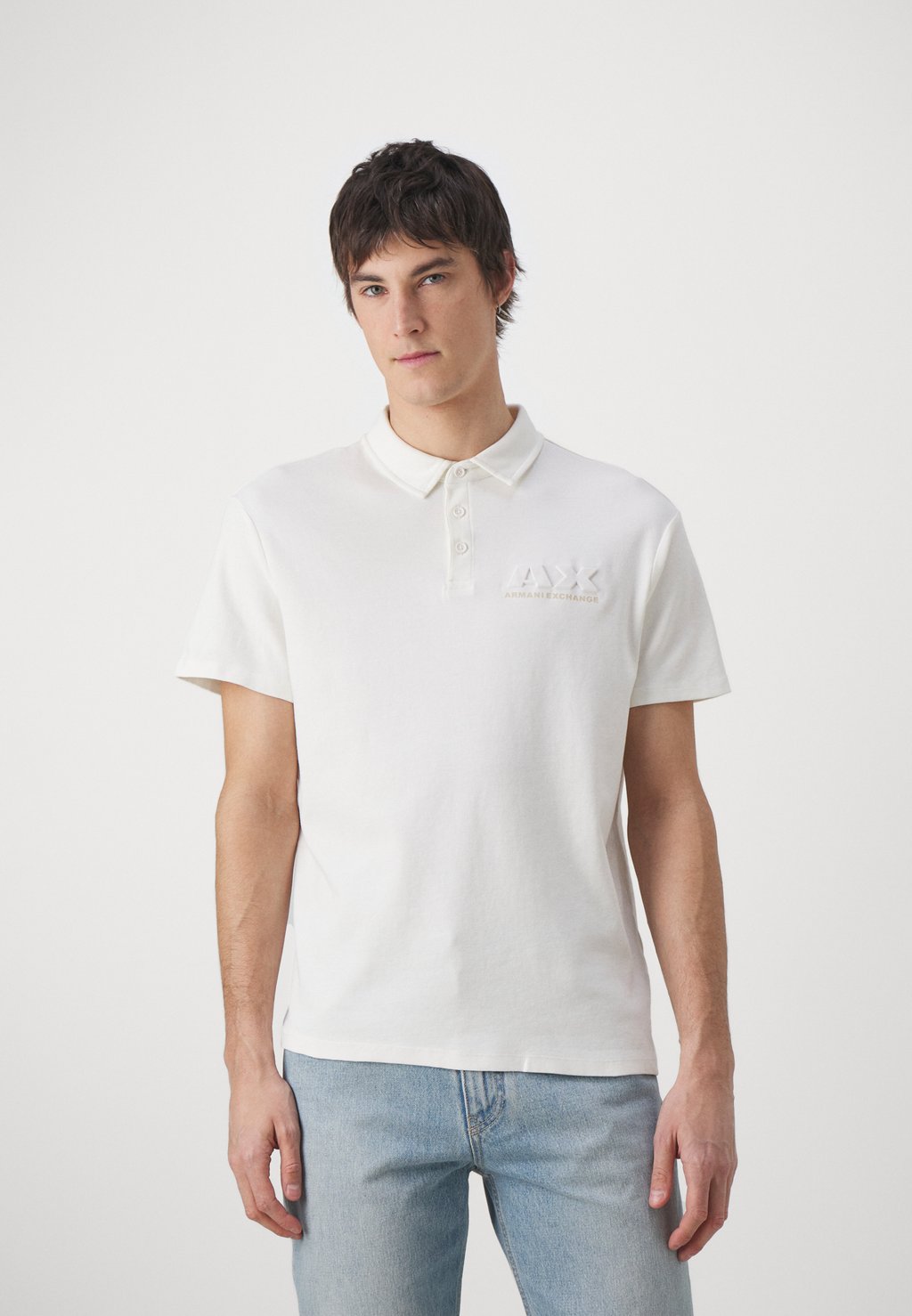 Рубашка-поло Armani Exchange, цвет off white рубашка поло mexx цвет off white