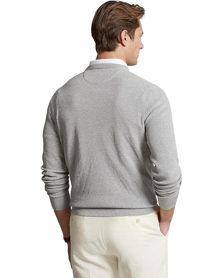 

Свитер Polo Ralph Lauren Textured-Knit Cotton Sweater, цвет Andover Heather