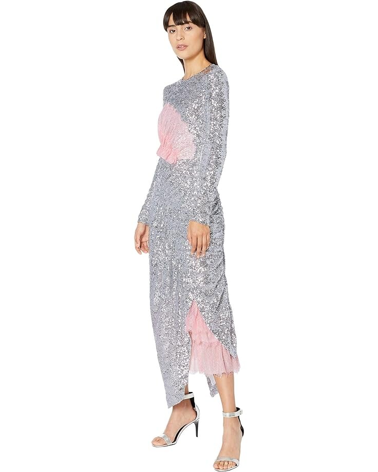 Платье Preen by Thornton Bregazzi Wilda Dress, цвет Silver/Pink preen by thornton bregazzi юбка длиной 3 4