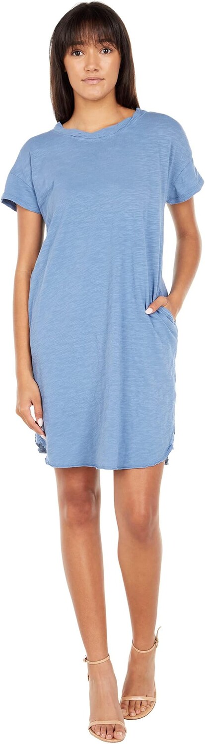 

Платье-футболка Slub из джерси с закрученным воротником Mod-o-doc, цвет Ocean