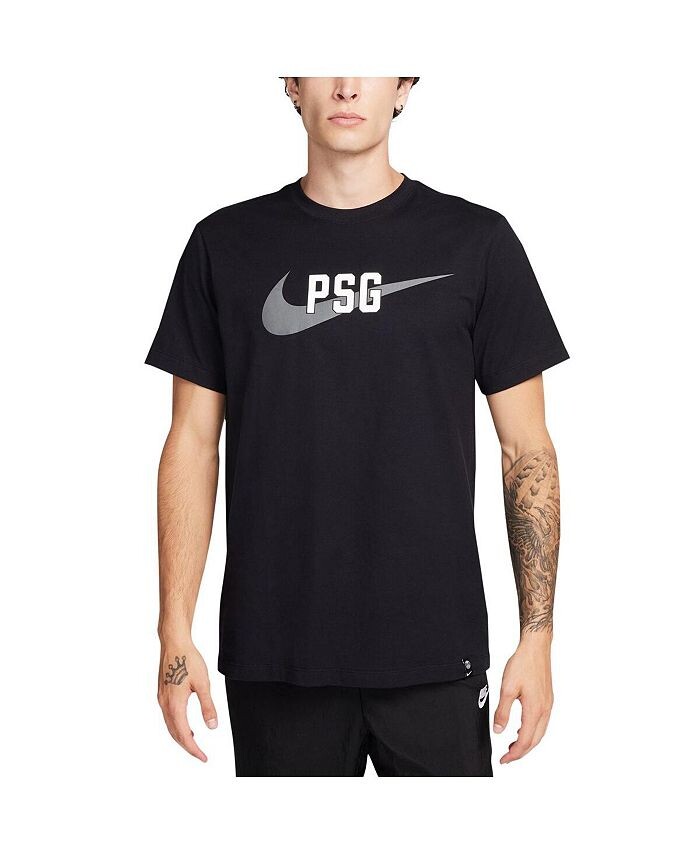 

Мужская черная футболка с галочкой Paris Saint-Germain Nike, черный