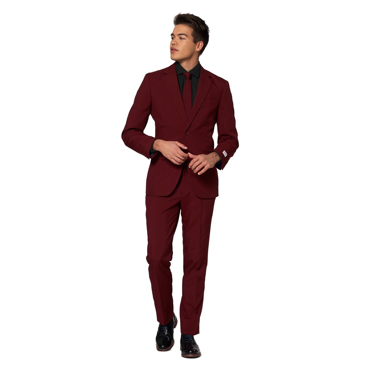 

Мужской яркий однотонный костюм OppoSuits, бордовый