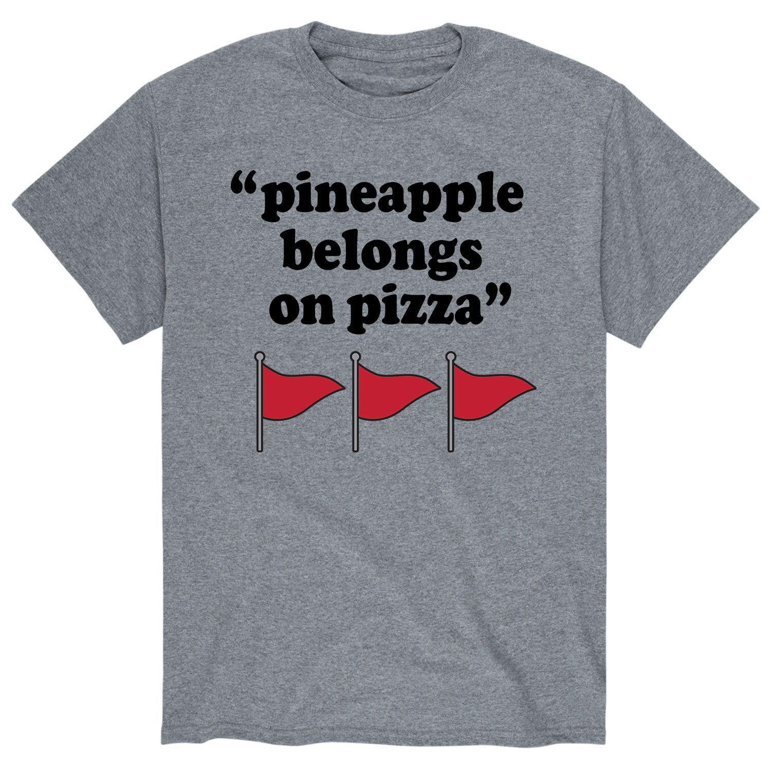 Мужская футболка Red Flag с ананасом и пиццей Licensed Character