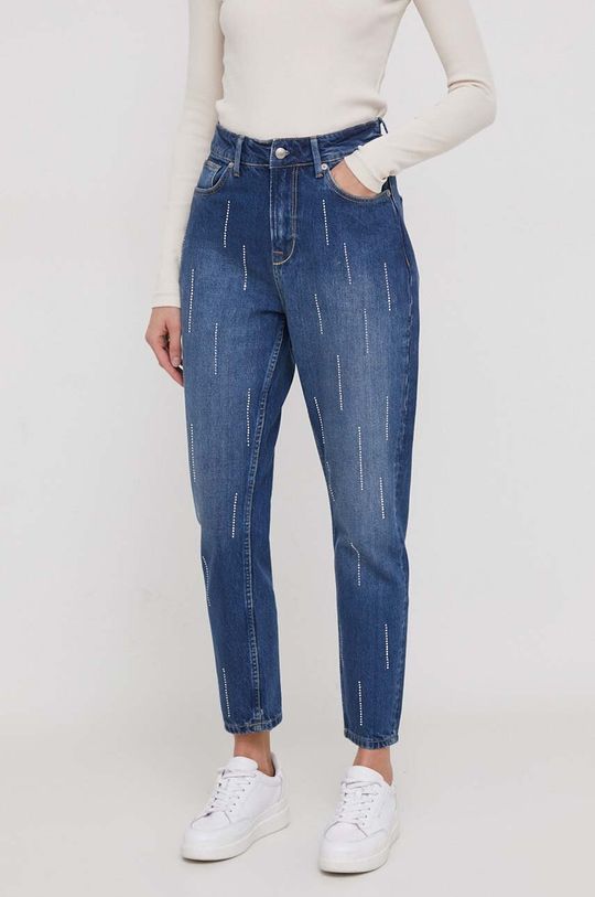 Джинсы Pepe Jeans, темно-синий джинсы женские зауженные с завышенной талией повседневные однотонные прямые брюки из денима до щиколотки модная уличная одежда в винтажн