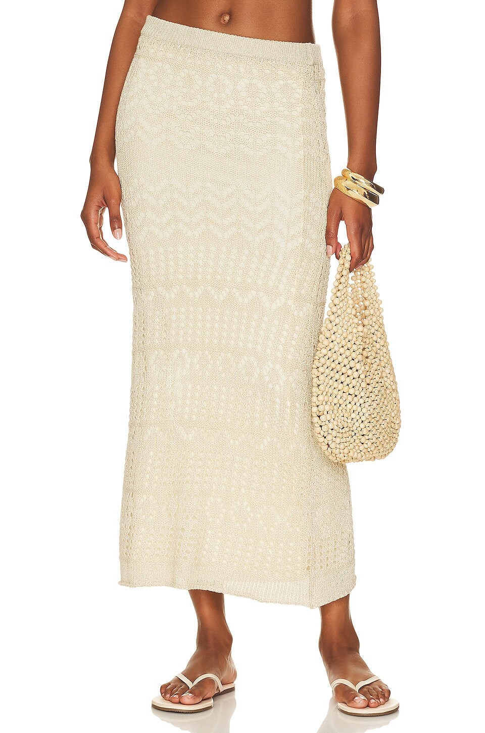 

Юбка макси SNDYS x REVOLVE Crochet, цвет Beige Shimmer