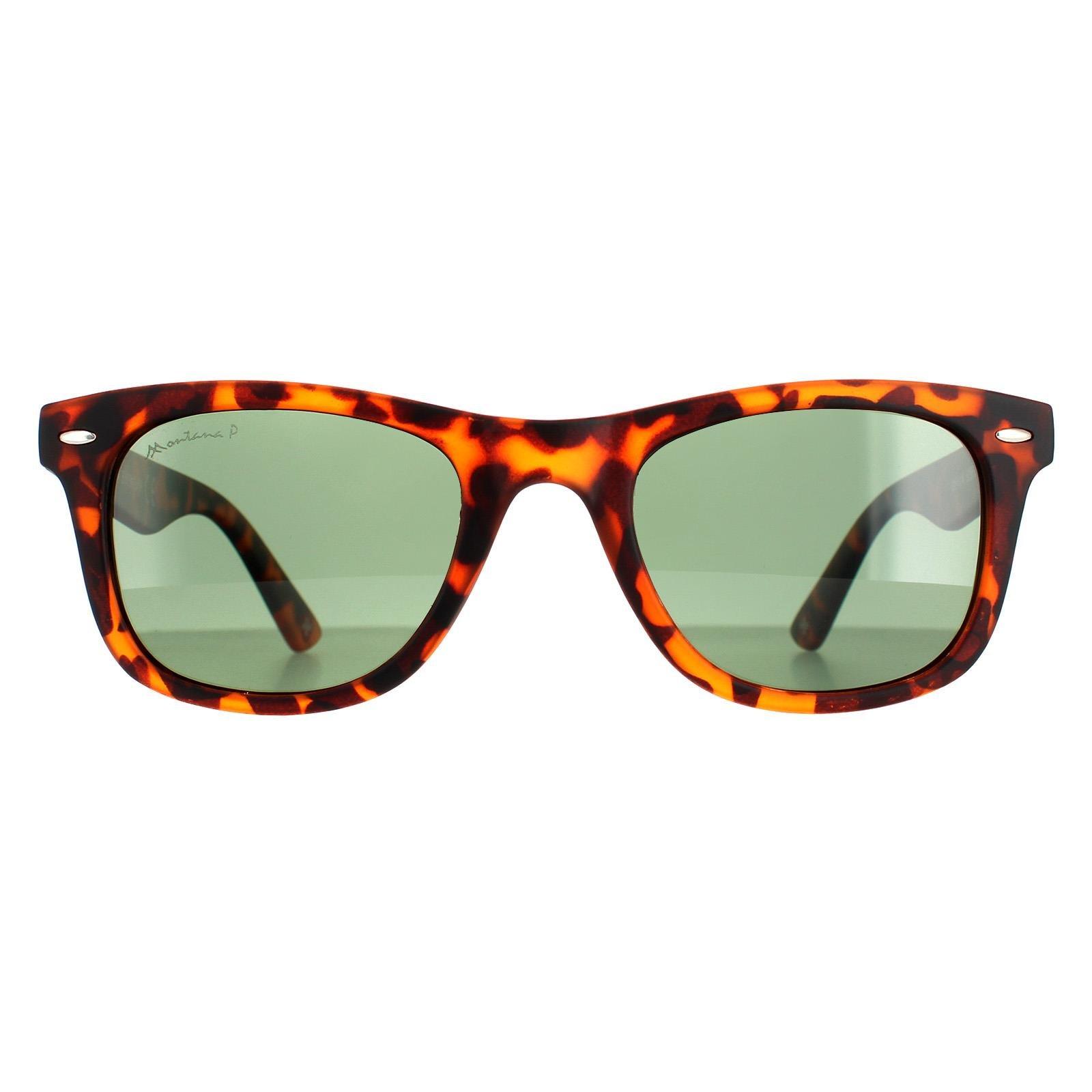 Зеленые поляризованные солнцезащитные очки Square Turtle Rubbertouch MP41 montana, коричневый