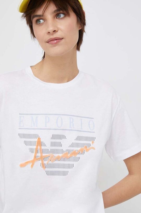 

Хлопковая футболка Emporio Armani, белый