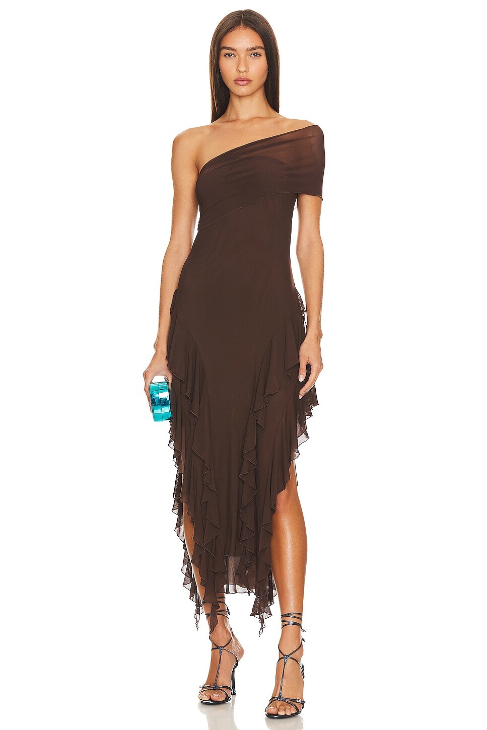 

Платье Kim Shui Ruffle Mesh, коричневый