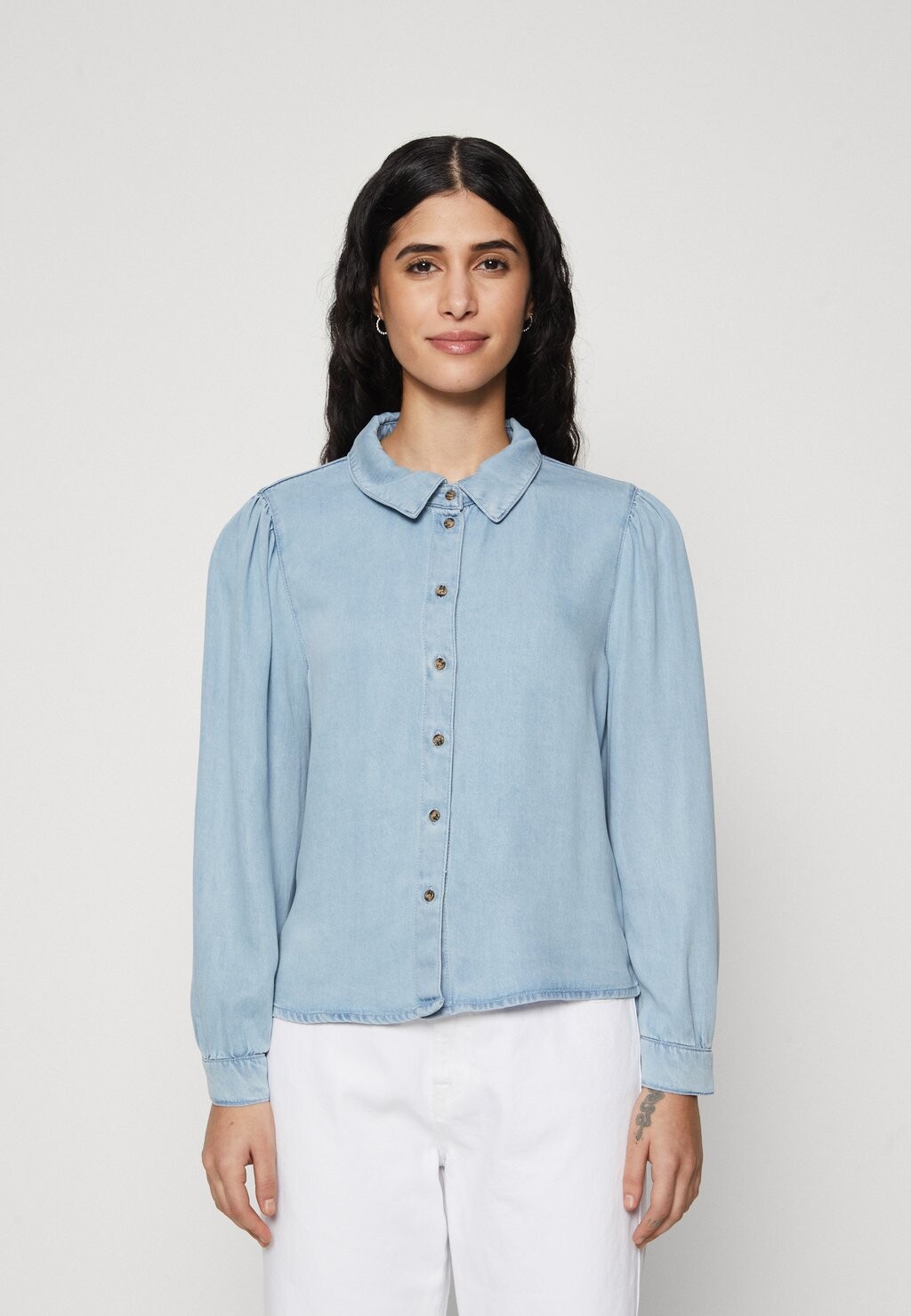 

Блузка-рубашка ONLBILLIE LIFE ONLY Petite, цвет light blue denim