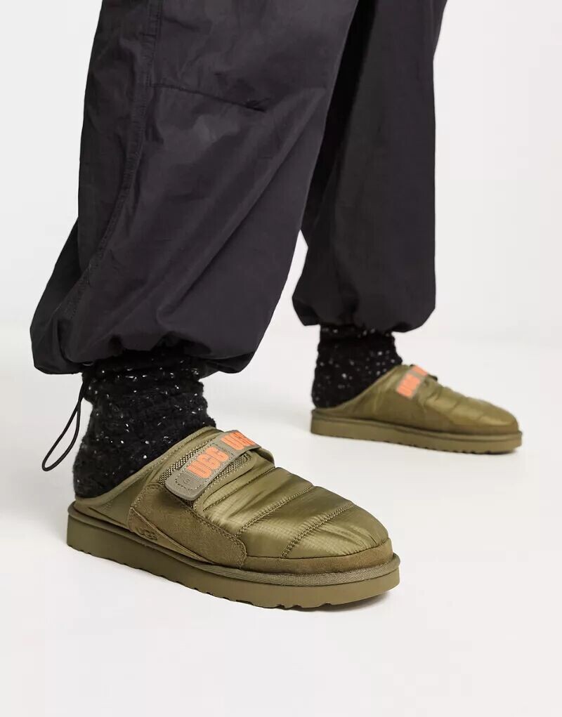

Туфли-мюли UGG Dune, стеганые, цвета хаки