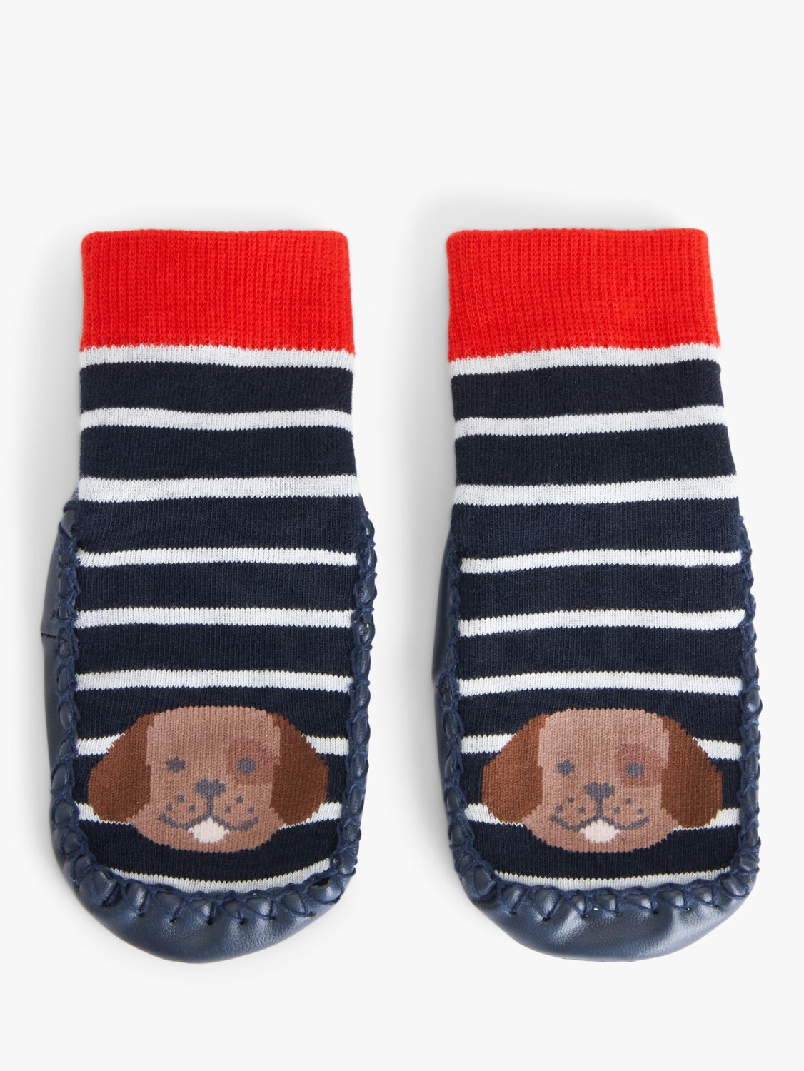 

Носки-тапочки из органического хлопка Baby Puppy John Lewis, мульти