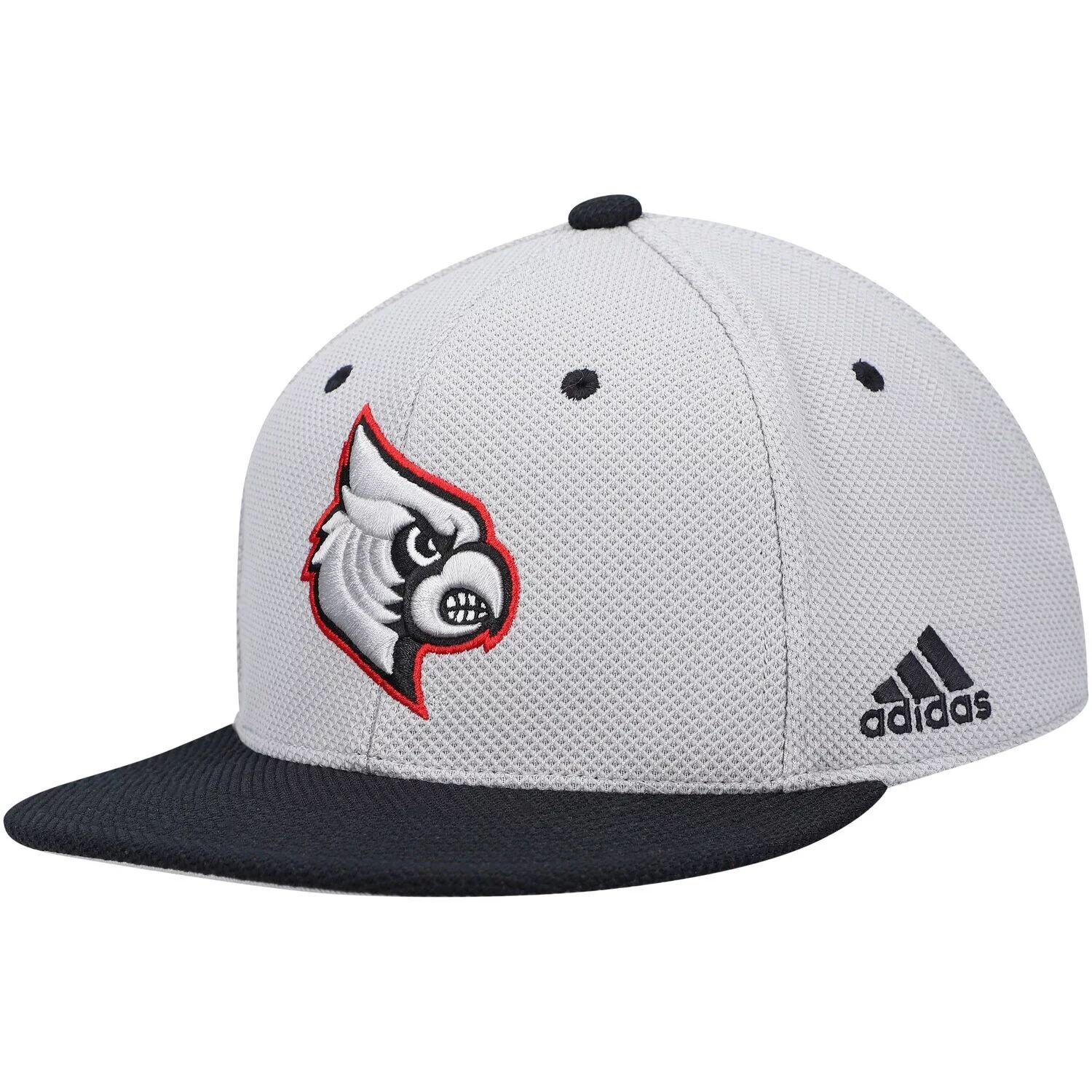 

Мужская бейсбольная бейсболка Adidas Grey/Black Louisville Cardinals On-Field