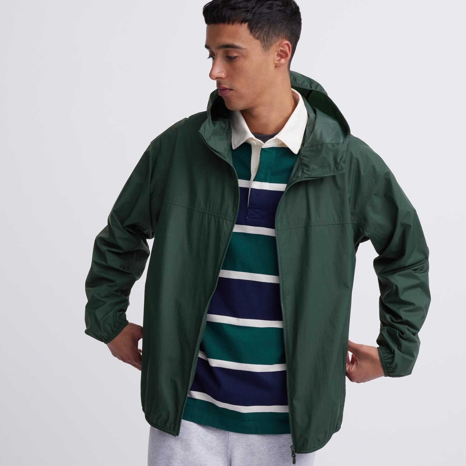 

Куртка Uniqlo Uv Protection 3d Cut Pocketable, темно-зеленый