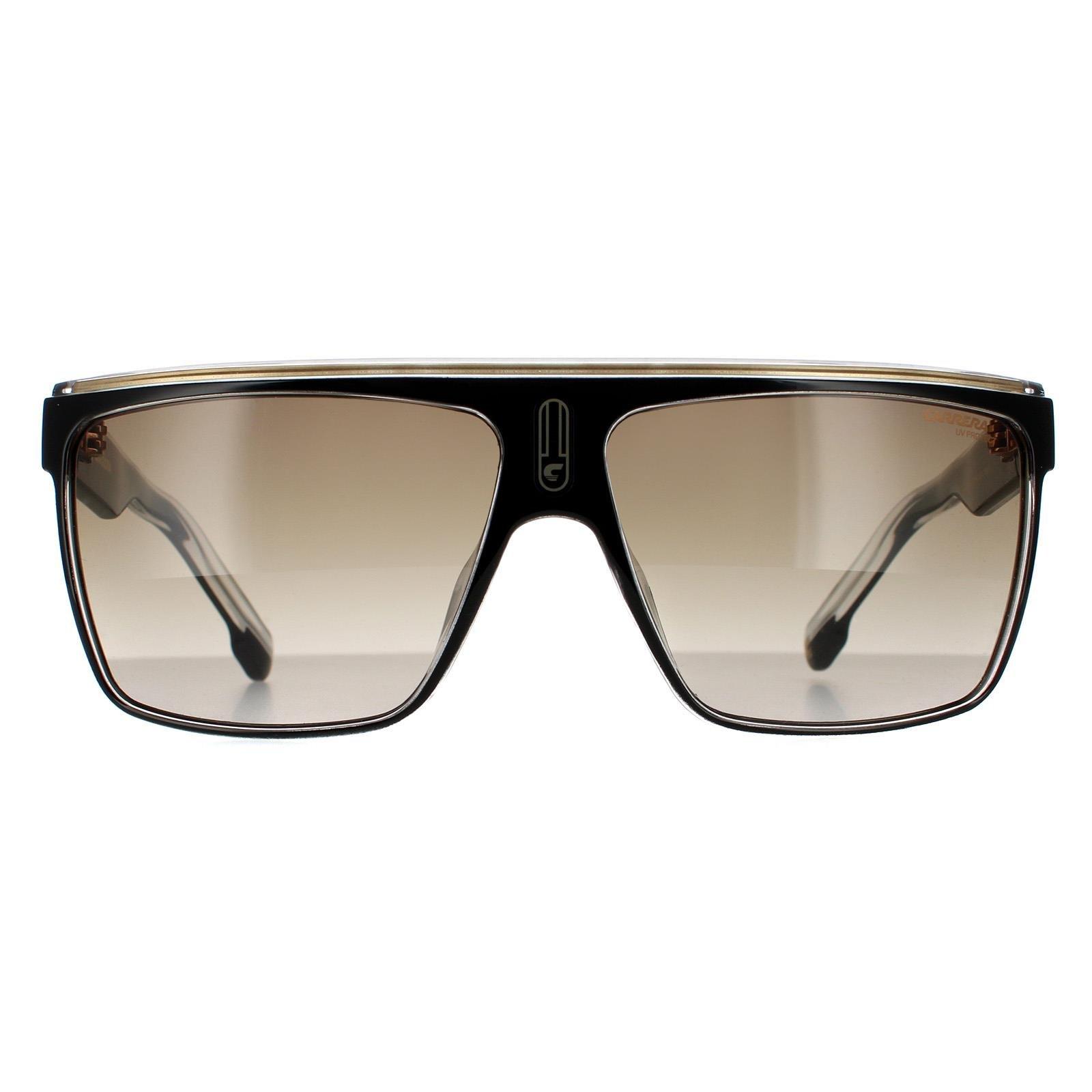 Черные, золотые, коричневые солнцезащитные очки с градиентом Shield Carrera, черный