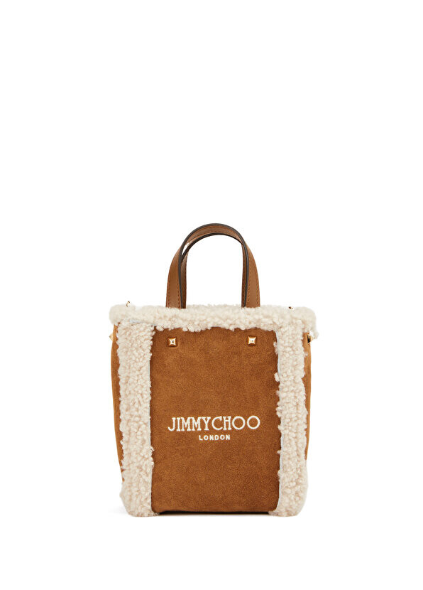 

Мини-коричневая женская кожаная сумка Jimmy Choo