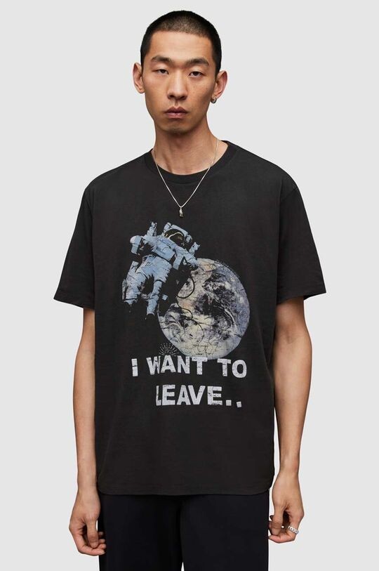 

Футболка Transcend из хлопка AllSaints, черный