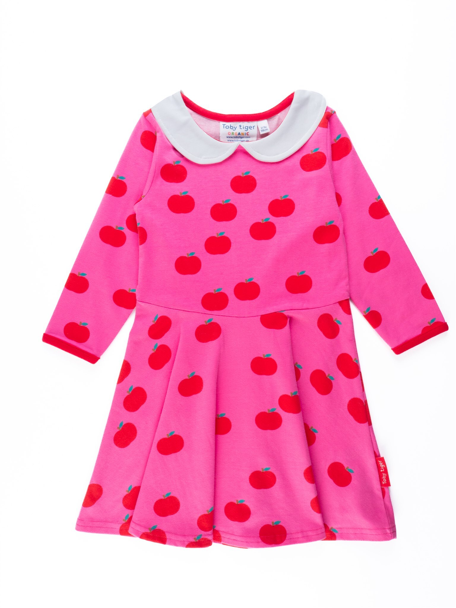 цена Платье Toby Tiger Skater mit Apfel Print, розовый