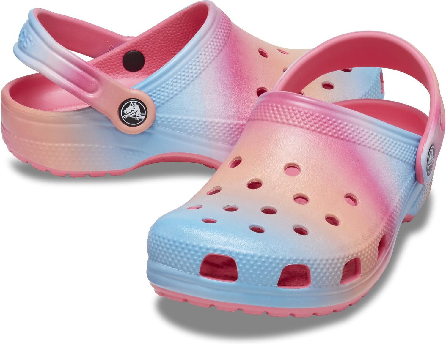 

Сабо Classic Clog - Seasonal Graphic Crocs, цвет Hyper Pink/Multicolor Dip