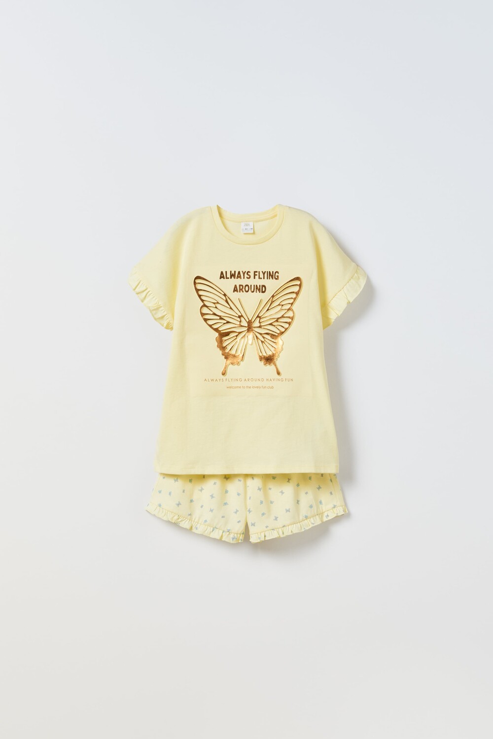 

Пижамы с бабочками Zara, желтый