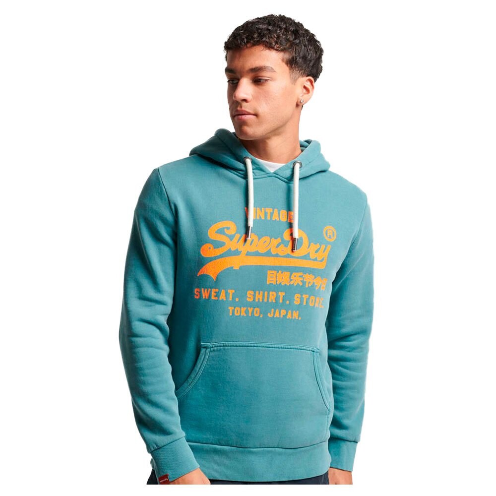 

Худи Superdry Neon Vintage Logo, синий